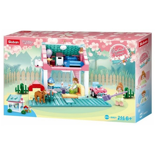Конструктор Sluban Розовая мечта. Уютный загородный дом (M38-B0821) 244 деталей