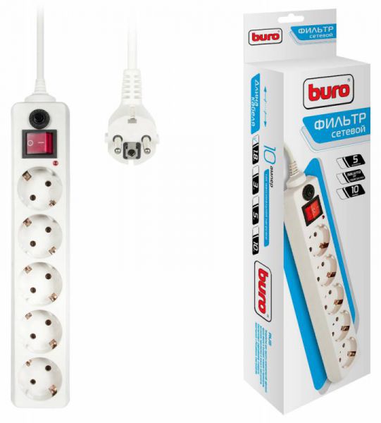 Сетевой фильтр Buro 500SH-1.8-W белый